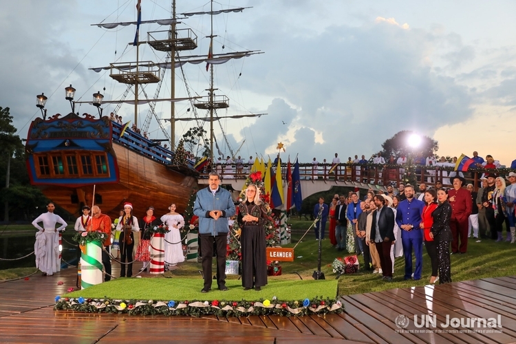 The replica of Francisco de Miranda's ship that brought the flag of Venezuela and has the name of "Leander", and is located in Central Park in Caracas, Venezuela.