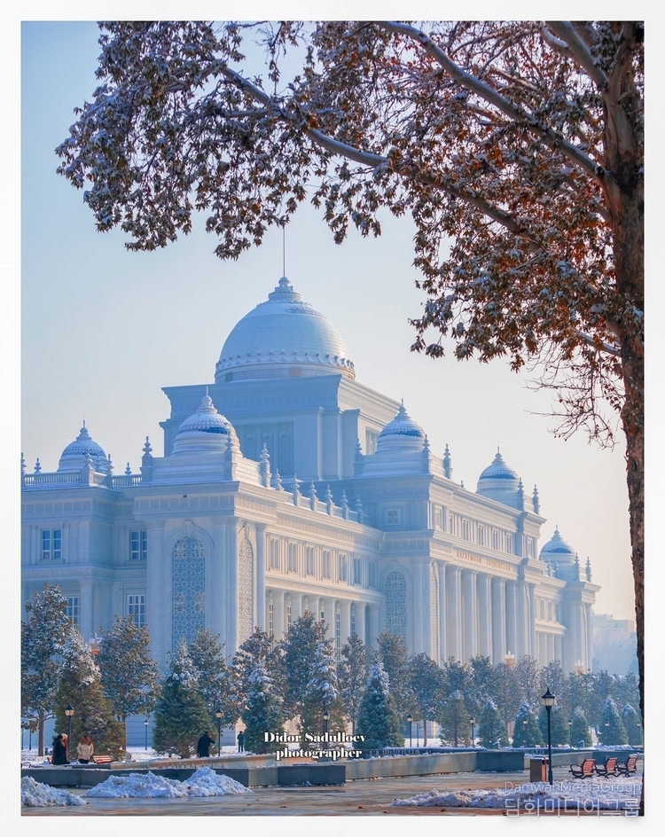 Building “Kokhi Navruz”, located in Dushanbe, Tajikistan, is a prominent cultural center and venue.