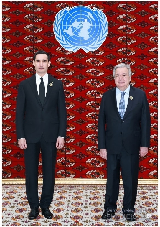 President of Turkmenistan H.E. Mr. Serdar Berdimuhamedov and His Excellency António Guterres, Secretary-General of the United Nations
