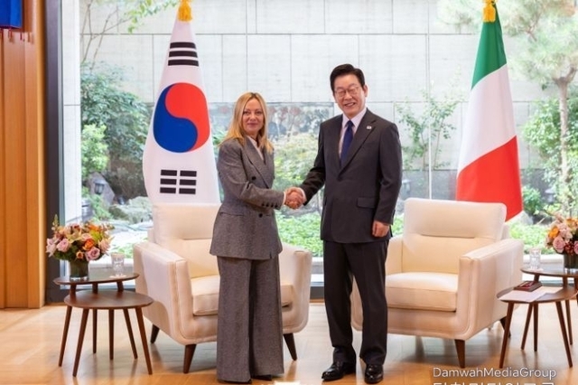 President Lee holds bilateral talks with Italian Prime Minister Meloni
